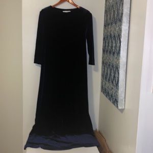 Velvet black dress by Motherhood